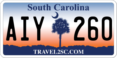 SC license plate AIY260