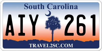 SC license plate AIY261