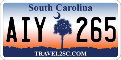 SC license plate AIY265
