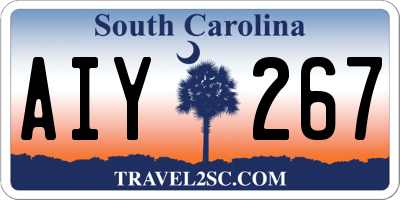 SC license plate AIY267