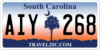 SC license plate AIY268