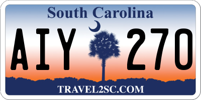 SC license plate AIY270