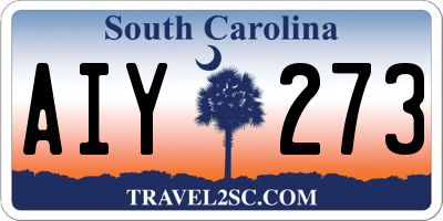 SC license plate AIY273