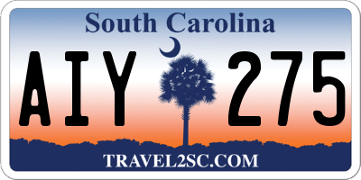 SC license plate AIY275
