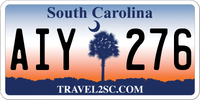 SC license plate AIY276