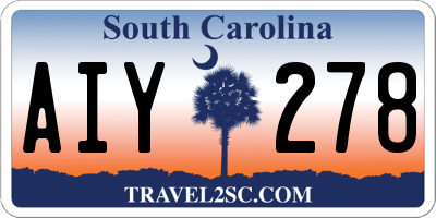 SC license plate AIY278