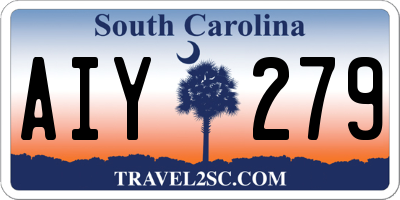 SC license plate AIY279