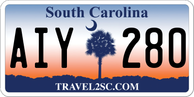 SC license plate AIY280