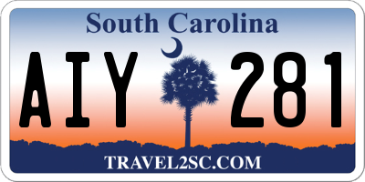 SC license plate AIY281