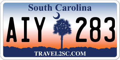 SC license plate AIY283