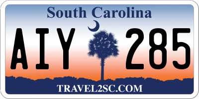 SC license plate AIY285
