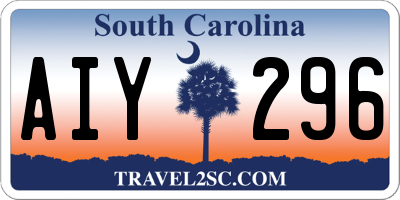 SC license plate AIY296