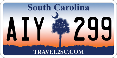 SC license plate AIY299
