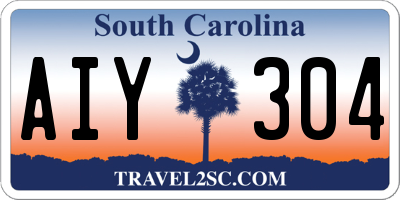 SC license plate AIY304