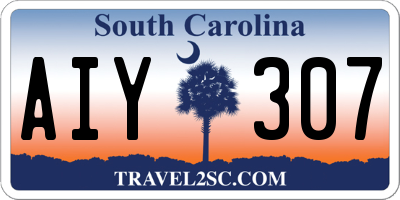 SC license plate AIY307
