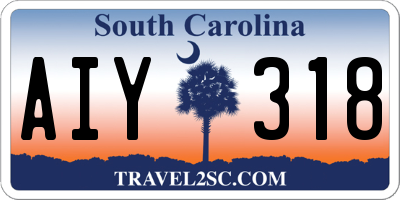 SC license plate AIY318