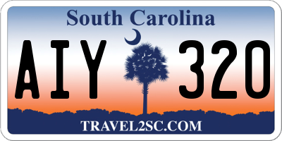 SC license plate AIY320