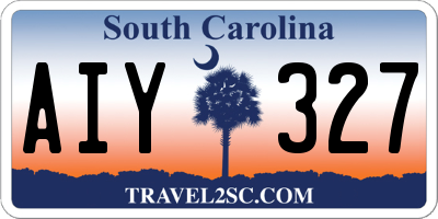 SC license plate AIY327