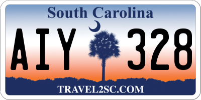 SC license plate AIY328