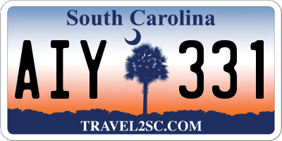 SC license plate AIY331