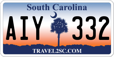 SC license plate AIY332
