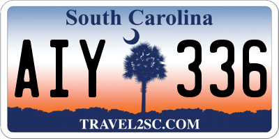 SC license plate AIY336
