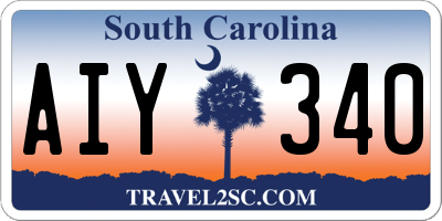 SC license plate AIY340