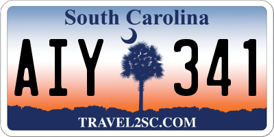 SC license plate AIY341