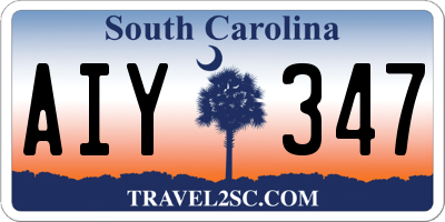 SC license plate AIY347