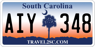 SC license plate AIY348