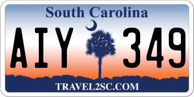 SC license plate AIY349