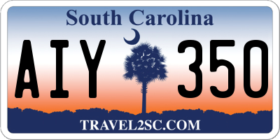 SC license plate AIY350