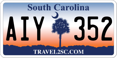 SC license plate AIY352