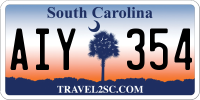SC license plate AIY354