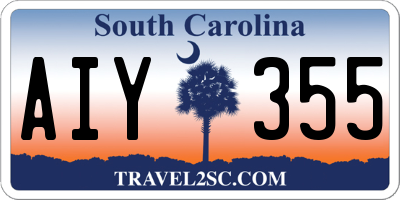 SC license plate AIY355
