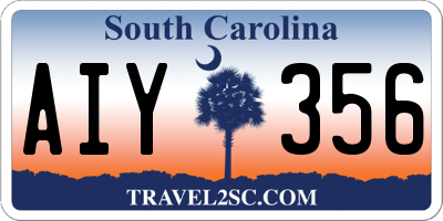 SC license plate AIY356
