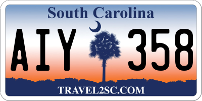 SC license plate AIY358