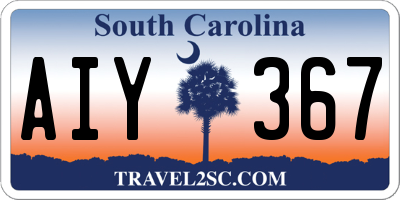 SC license plate AIY367