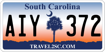 SC license plate AIY372