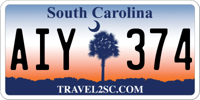 SC license plate AIY374