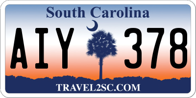 SC license plate AIY378
