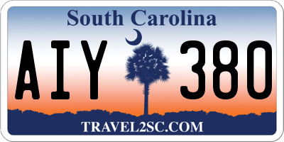 SC license plate AIY380