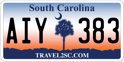 SC license plate AIY383