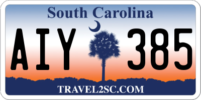 SC license plate AIY385