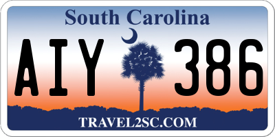 SC license plate AIY386