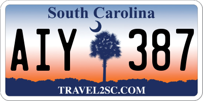 SC license plate AIY387
