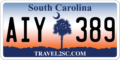 SC license plate AIY389