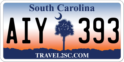 SC license plate AIY393