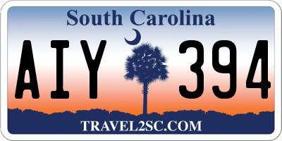 SC license plate AIY394