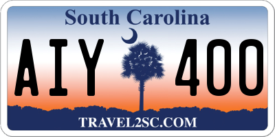 SC license plate AIY400
